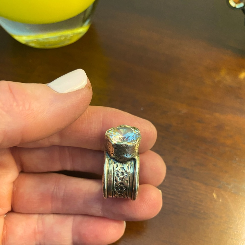 Silpada sterling silver and cubic zirconia vintage ring